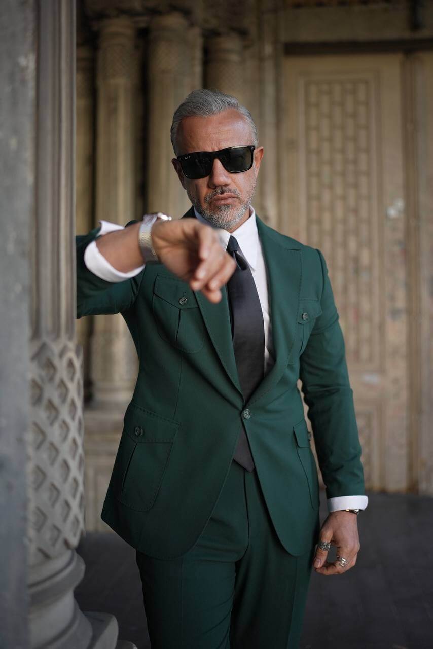 Emerald Green Utility Suit - Versatile and Attention Grabbing. HolloMen Emerald Green Utility Suit - Versatile and Attention Grabbing. HolloMen