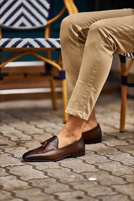 Tassel Loafer — Brown Leather