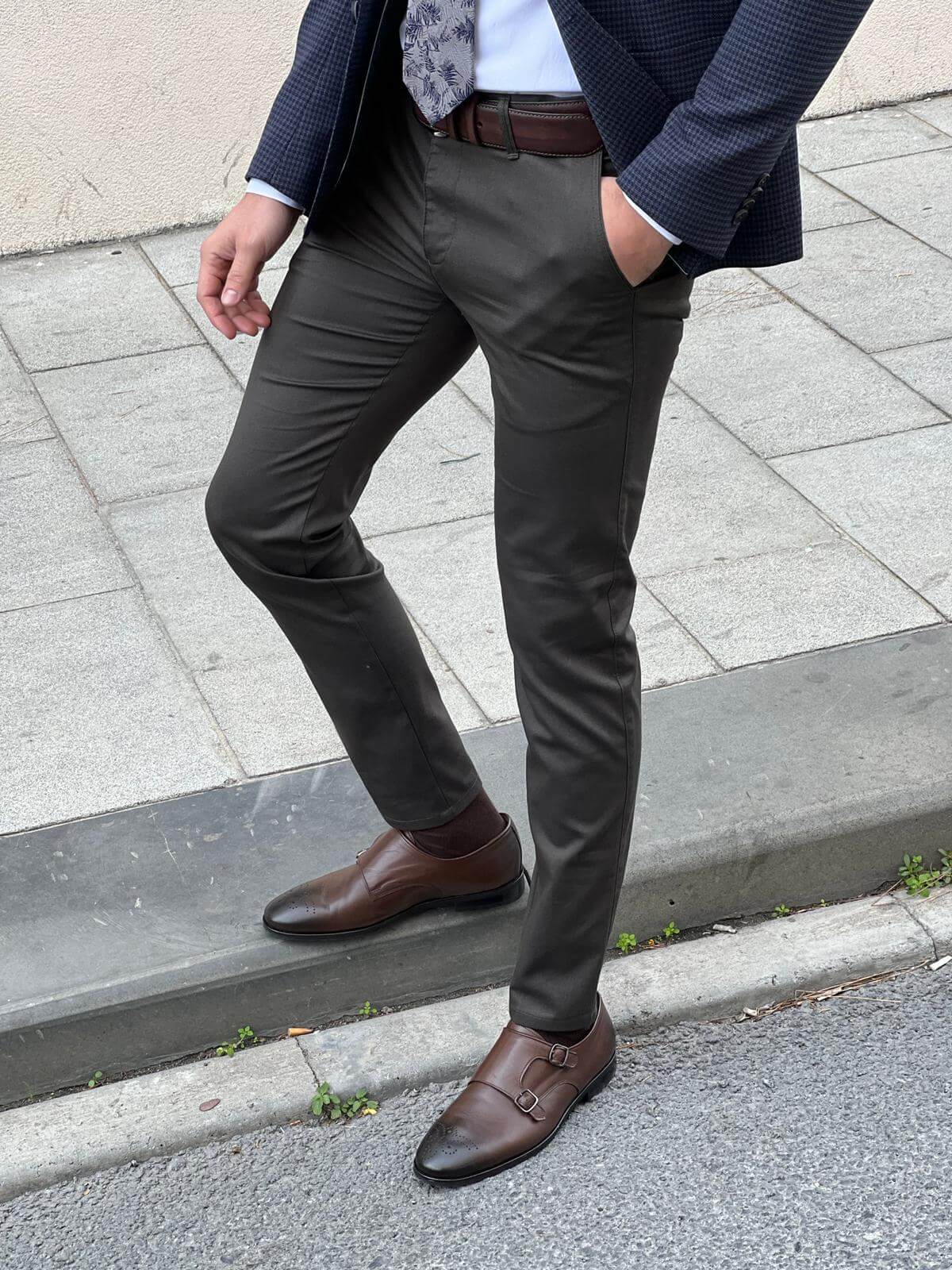 slim fit dress khakis Kenneth Cole Reaction Men's Slim Fit Solid Performance Dress Pant