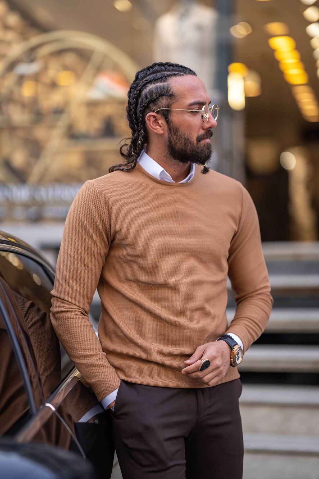 Christopher Crewneck Sweater Clubhouse Camel