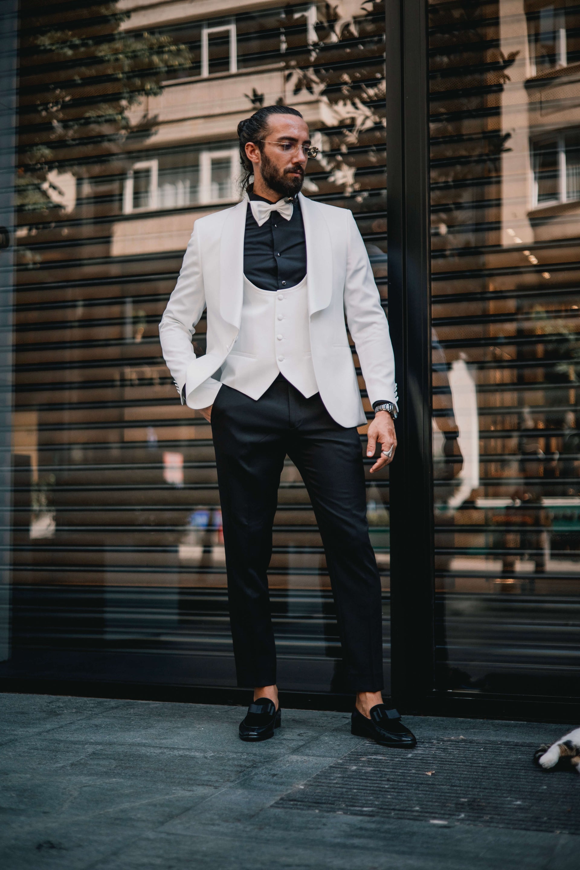blue dress for baby girl Ivory Contrast Gala Tuxedo – Luxury Black and White Tuxedo for Men. –  HolloMen