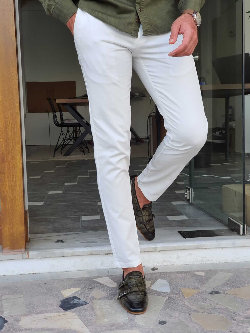 Aslan White Pants – HolloMen