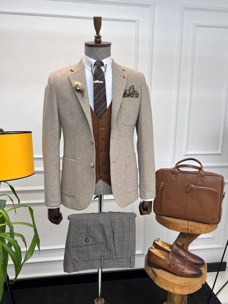  Baden Beige Jacket with a classic design