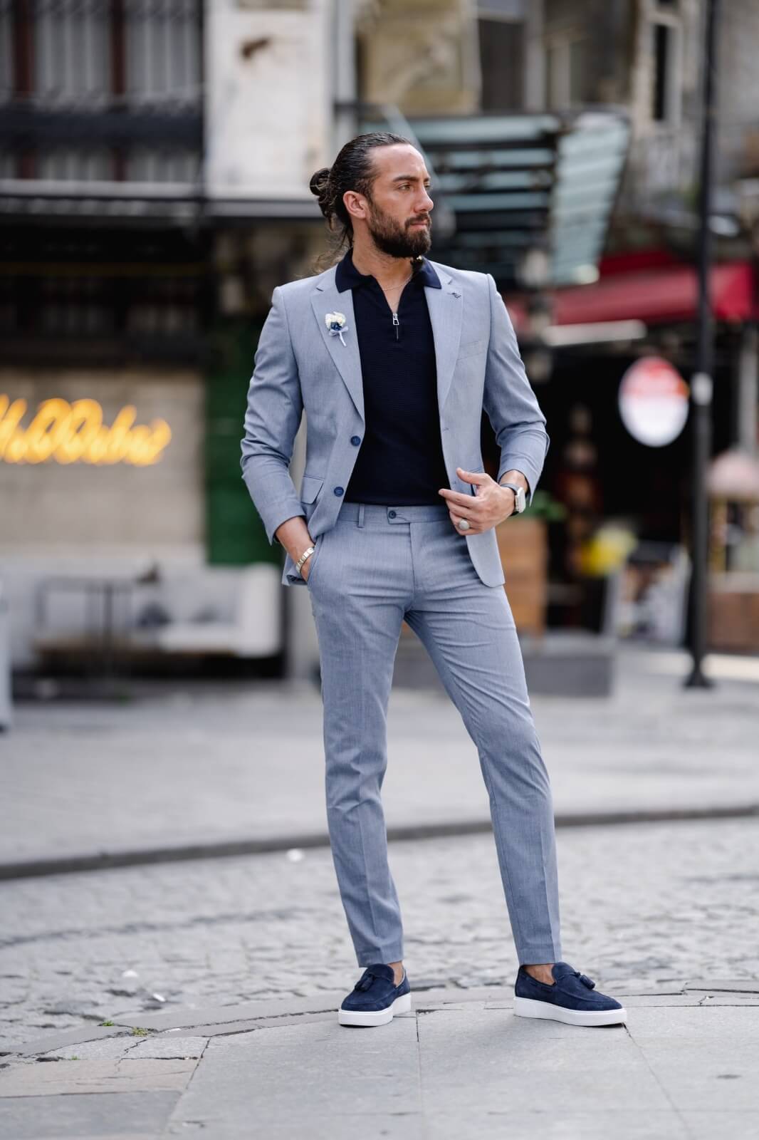 A 2 piece indigo suit for wedding 