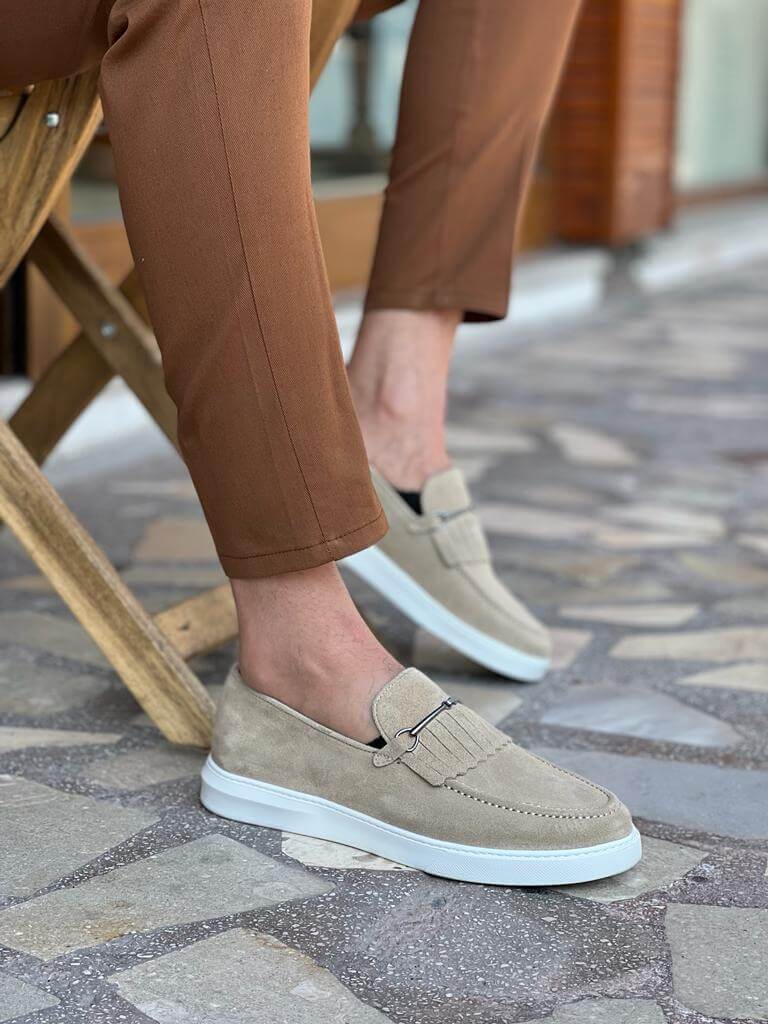 Beige Suede Casual Loafer