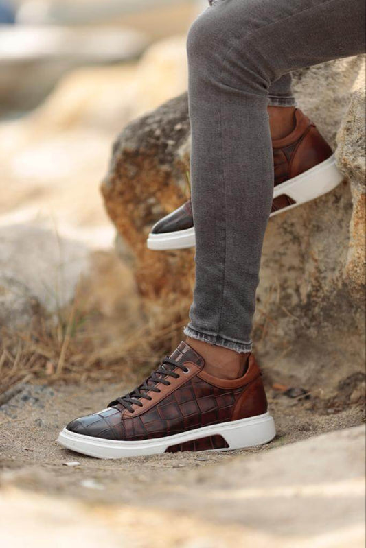Berg Camel Leather Sneaker