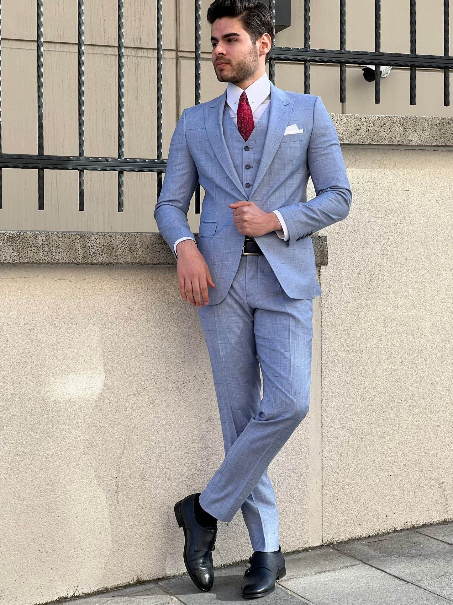 Birmingham Plaid Blue Suit