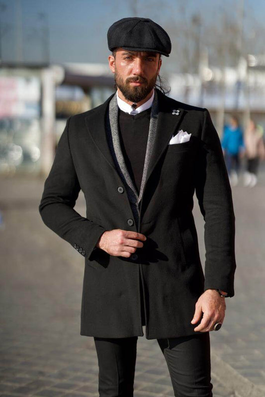 A sleek and stylish Black Cachet Coat