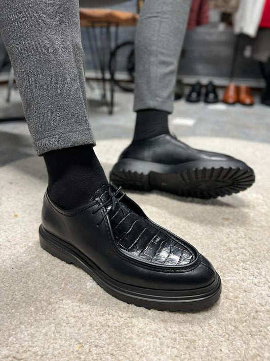 Черные кожаные туфли