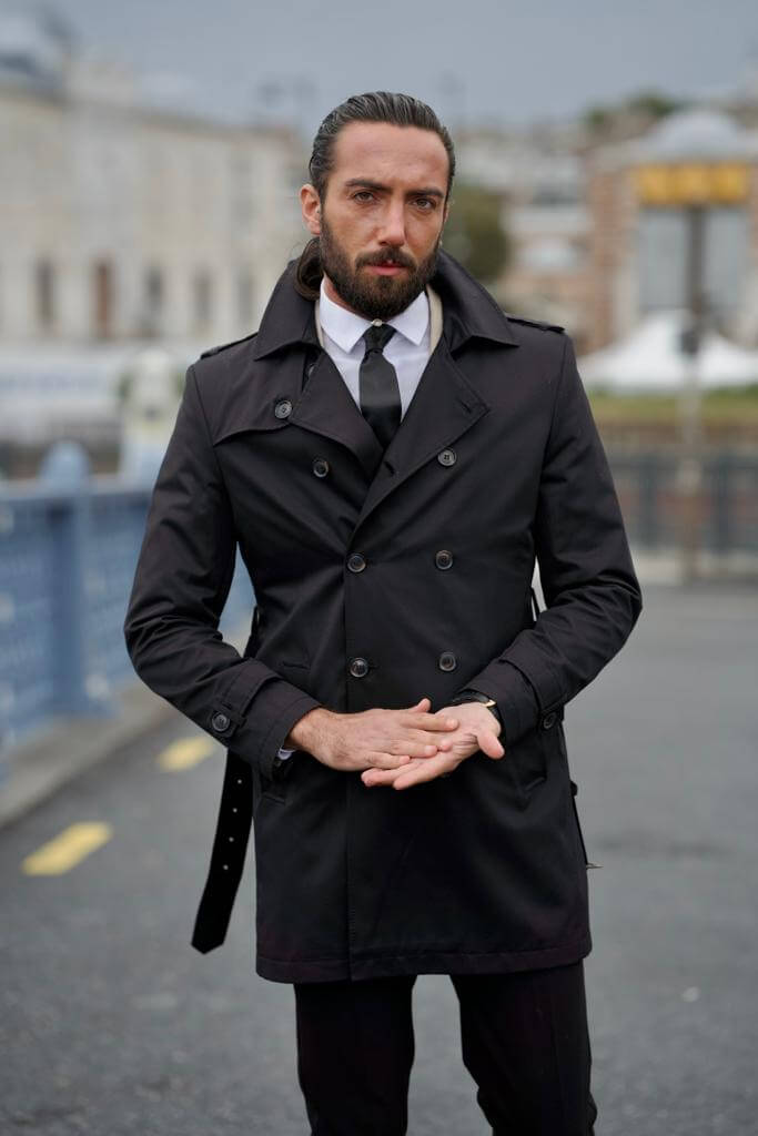Black Trench Coat for Men | Sleek & Versatile Fall-Winter Outerwear HolloMen Black Trench Coat for Men | Sleek & Versatile Fall-Winter Outerwear HolloMen