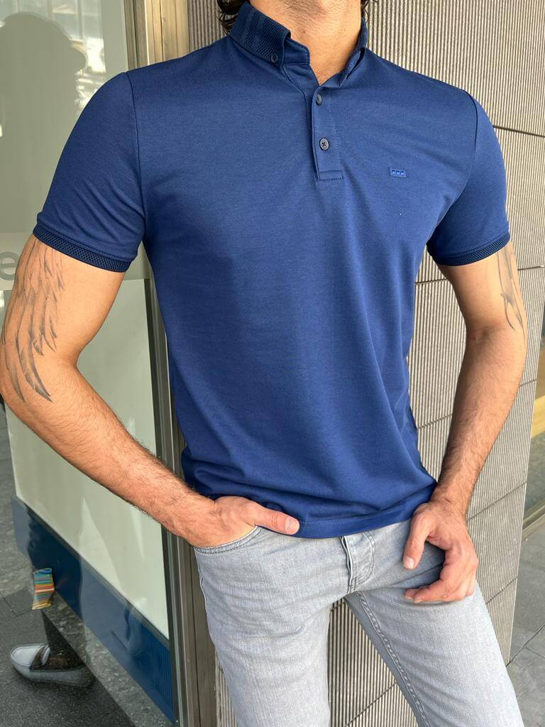 Camiseta polo azul