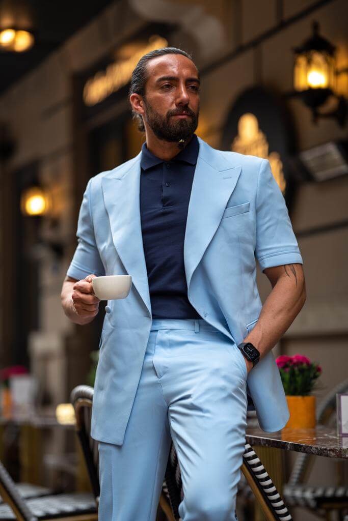 short sleeve dress jacket Black Tall Tailored Short Sleeve Blazer Jacket