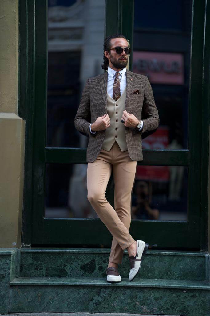 Brown & Beige Suit
