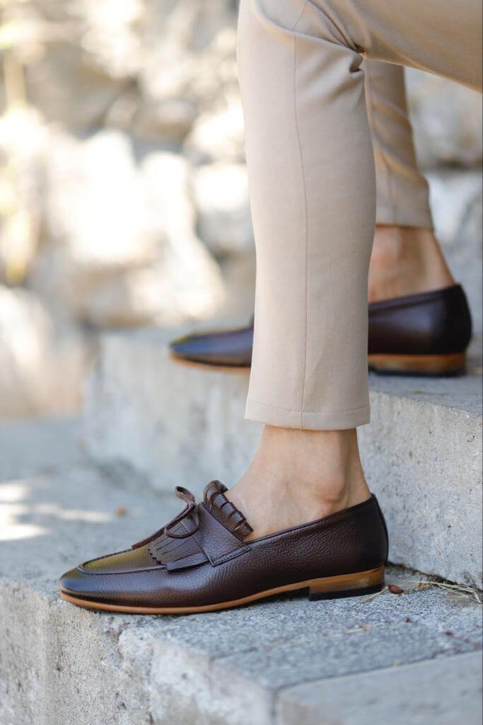 Brown Detail Loafers