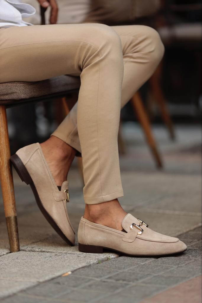 Siena Suede Beige Hazel Loafers HolloMen Siena Suede Beige Hazel Loafers HolloMen