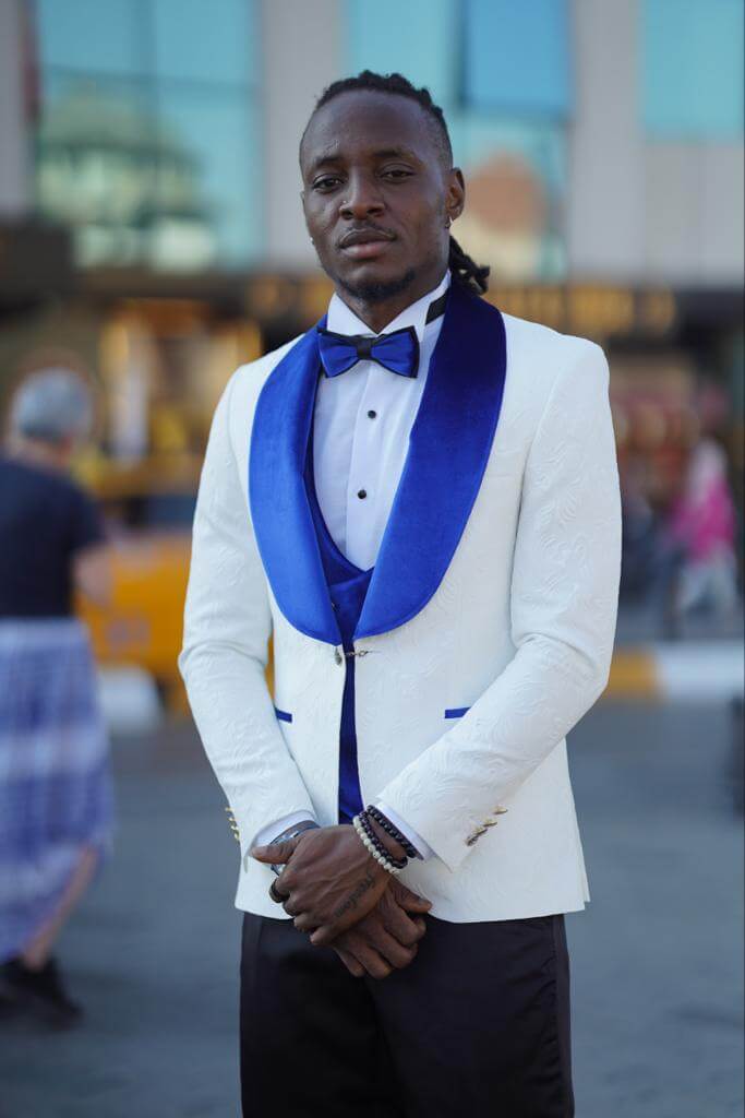 Ravello 3 Piece Tuxedo — White & Blue