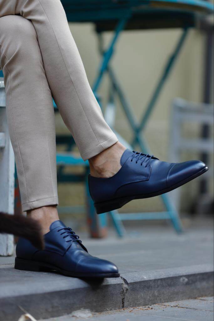 Classic Blue Derby Shoes Amalfi Coast Edition HolloMen Classic Blue Derby Shoes Amalfi Coast Edition HolloMen