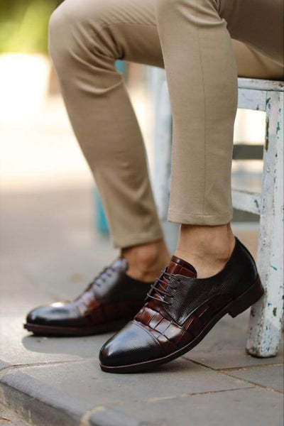 Detailed Brown Derby Shoes – Tuscany Edition – HolloMen display picture 2