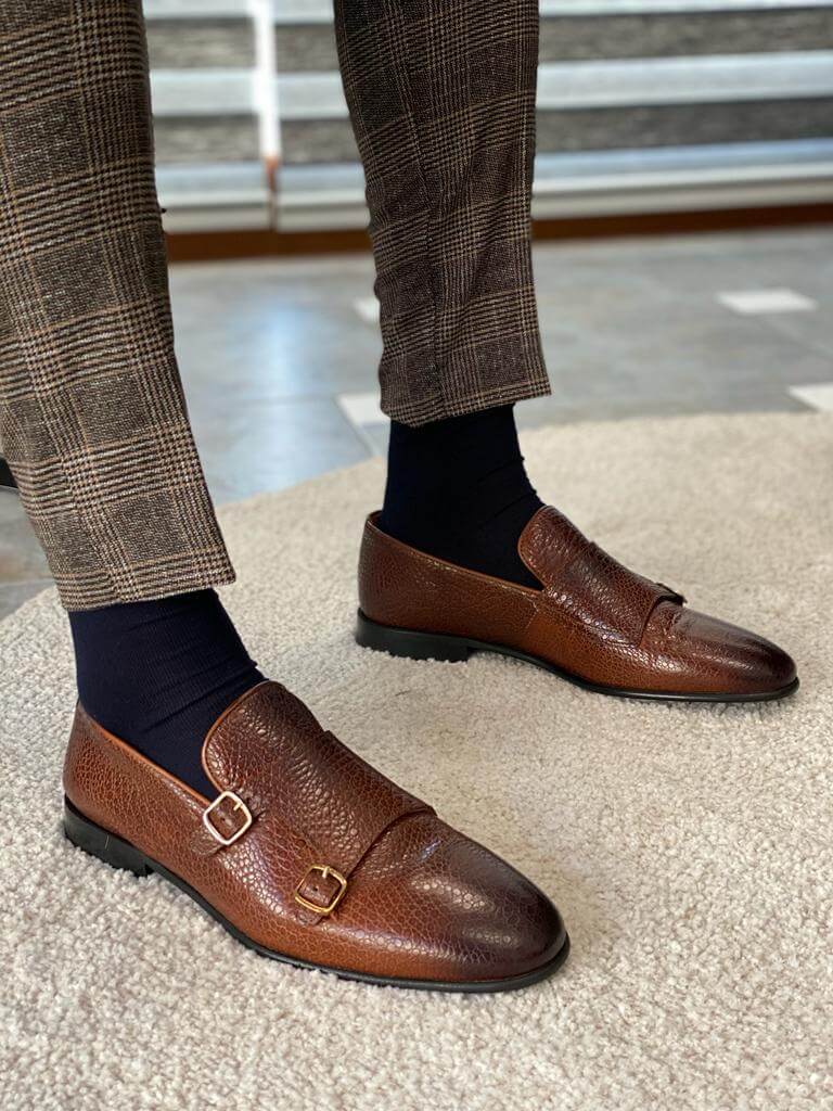 Double Buckle Brown Loafers