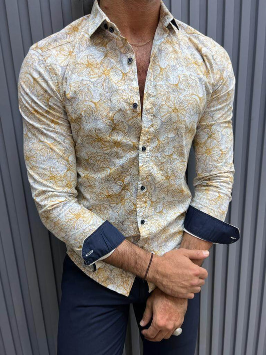 Floral Beige Shirt