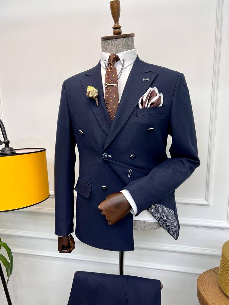 Hampshire Dark Blue Double Breasted Suit