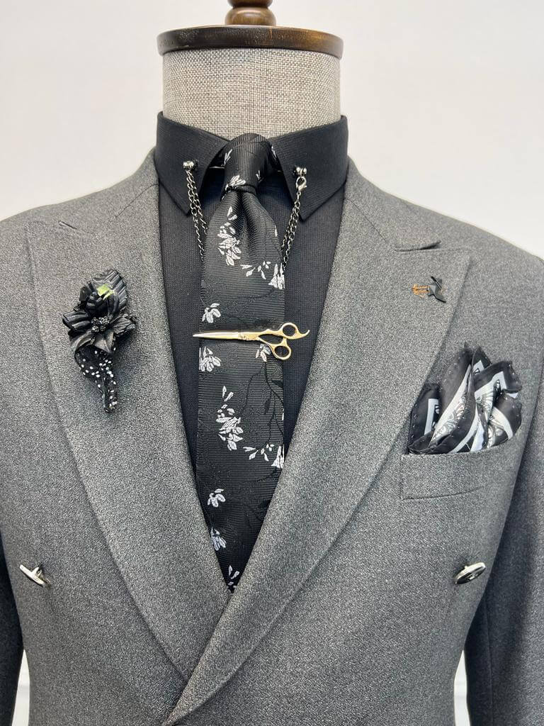 Hampshire Gray Double Breasted Suit