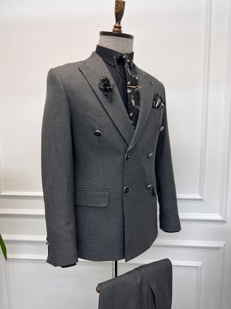 Zweireihiger Anzug in Hampshire-Grau
