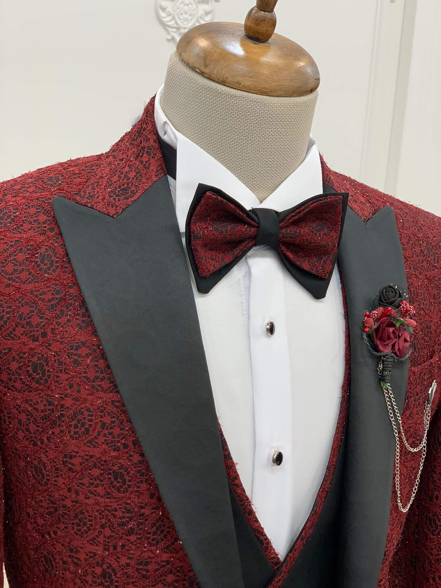 Tagliatore burgundy tuxedo suit - TAGLIATORE - Vectory uomo