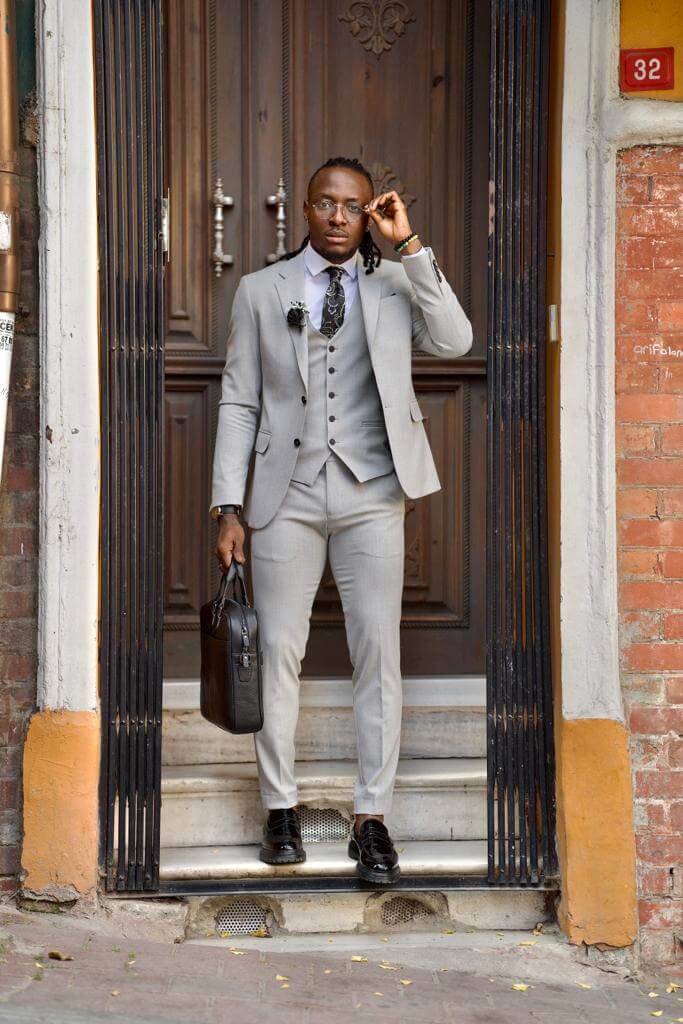 Huron Slim Fit Gray Suit
