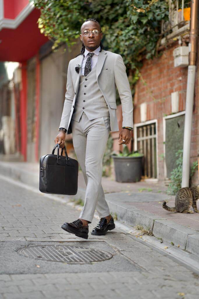 Huron Slim Fit Gray Suit