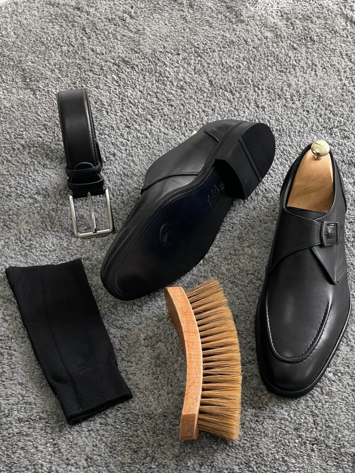 Мужские черные классические кожаные туфли