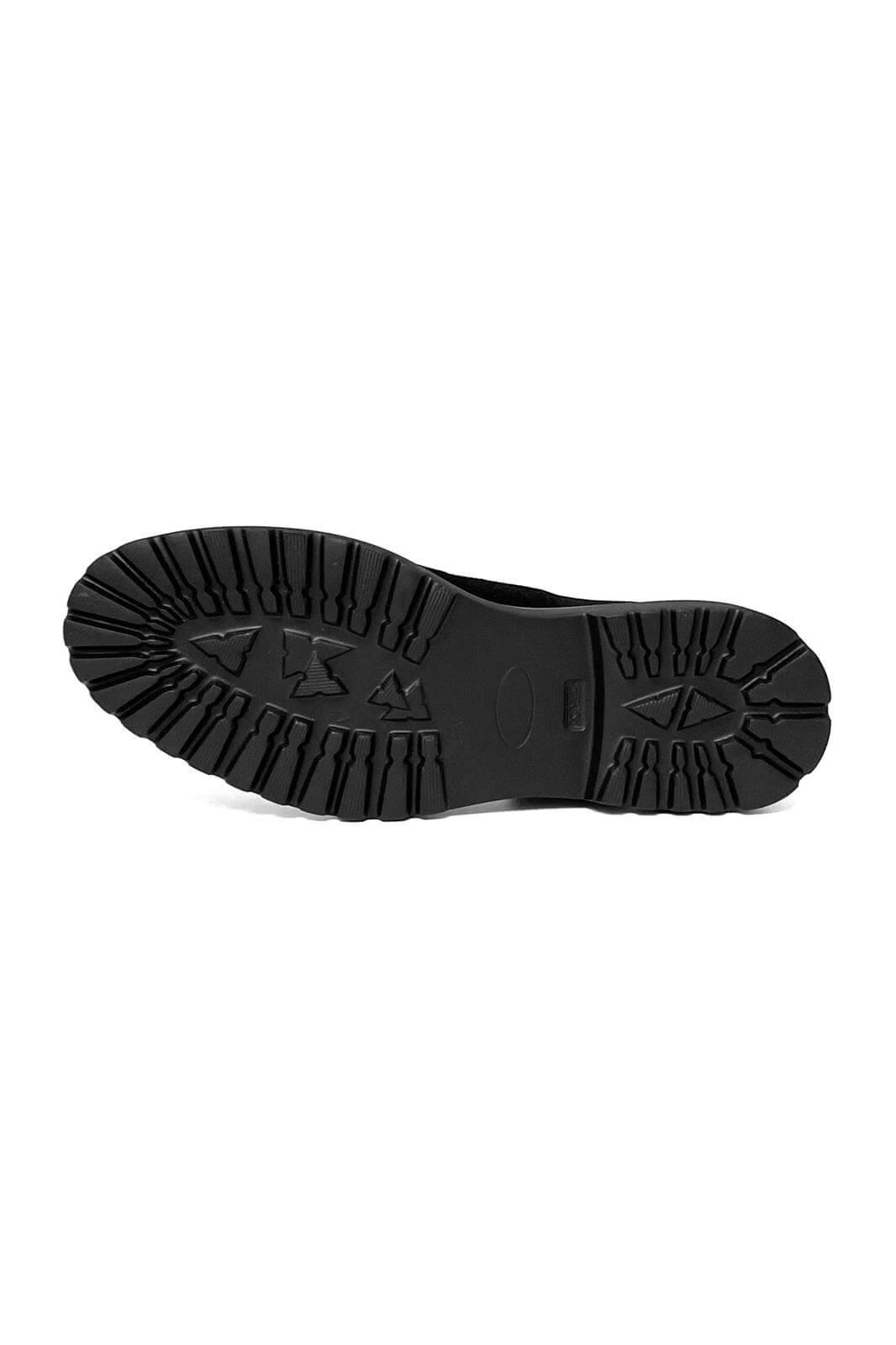 Mink Suede Black Monk Strap Shoe