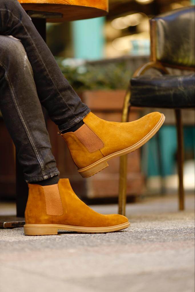 Mustard color boots Clearance