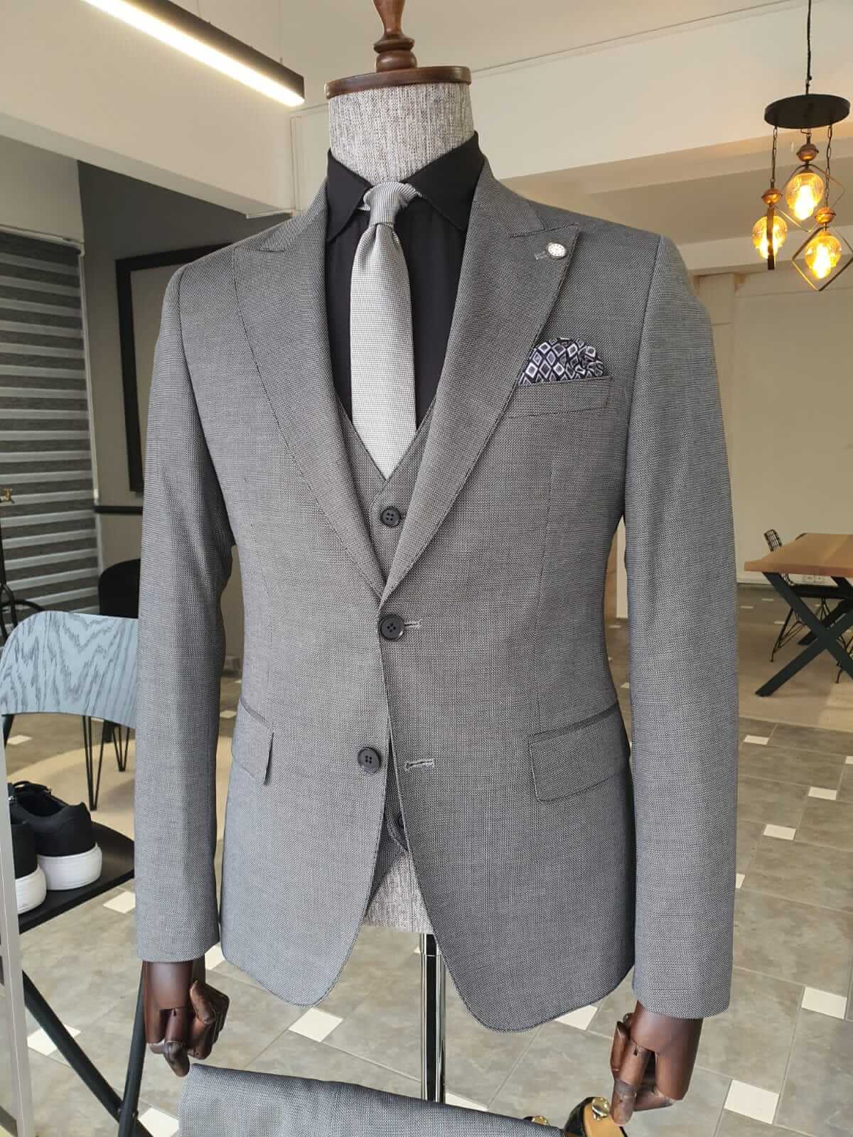 Namib SlimFit Gray Suit - Hollo Men