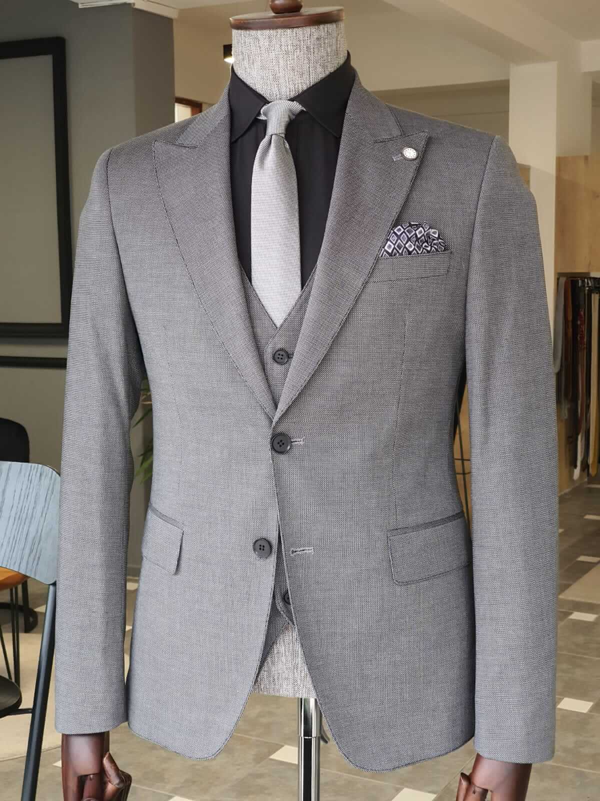 Namib SlimFit Gray Suit - Hollo Men