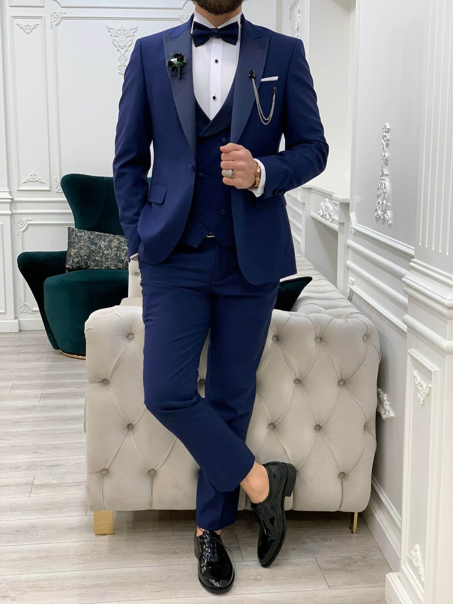 Nile Slim Fit Blue Tuxedo Prom