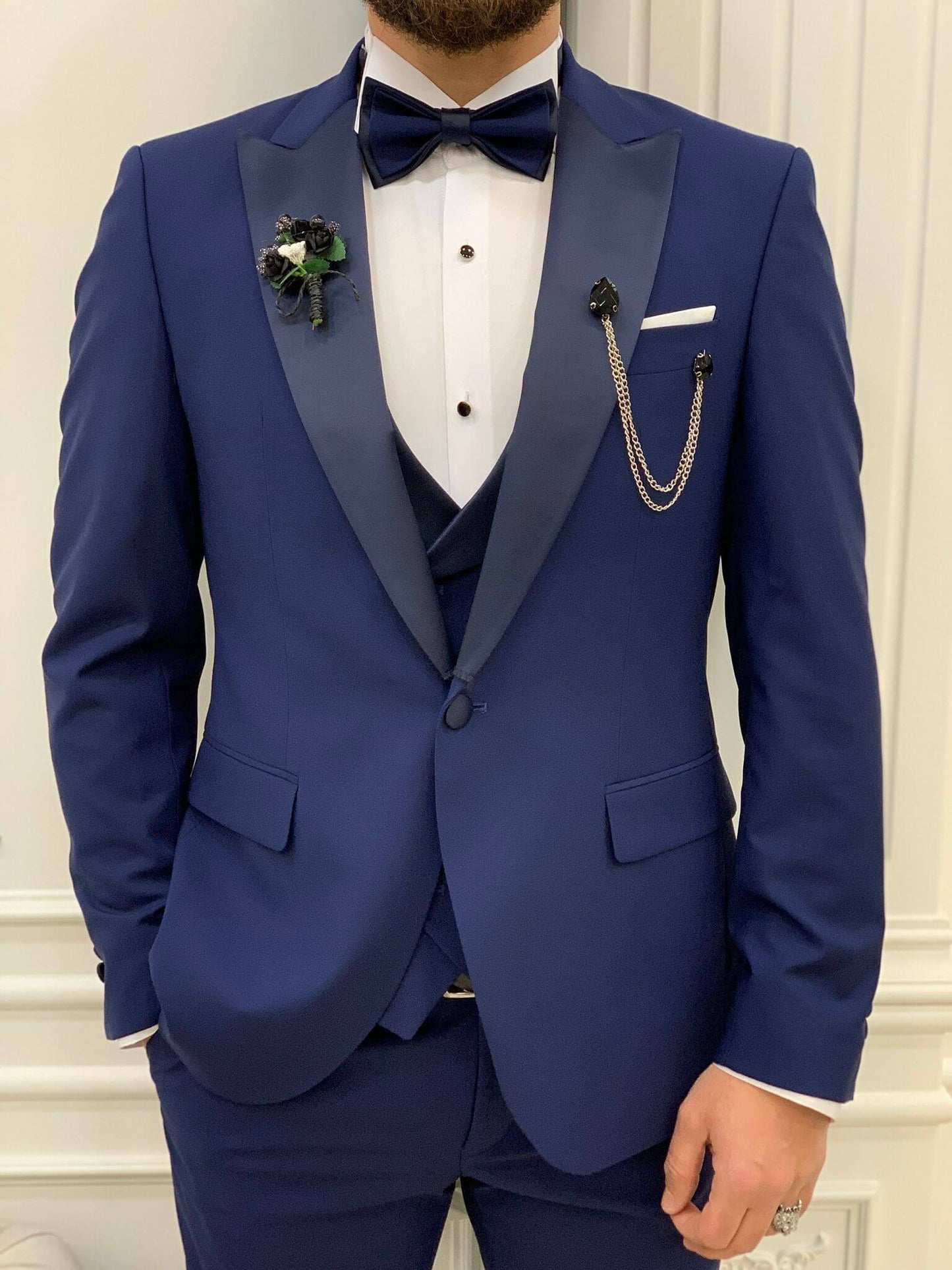 Nile Slim Fit Blue Prom Tuxedo