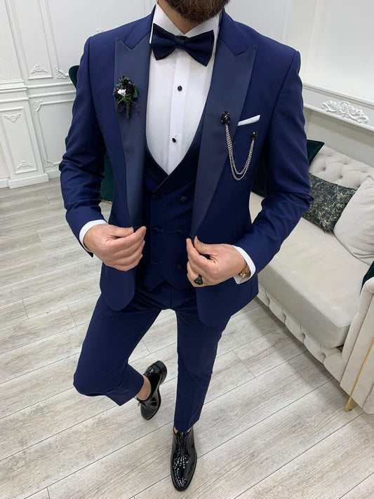 I-Nile Slim Fit Blue Prom Tuxedo