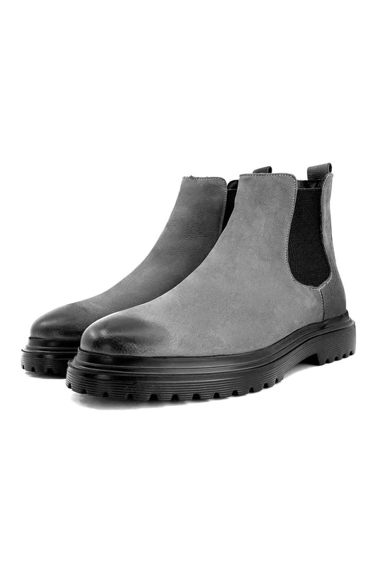 Nubuck Leather Gray Boots