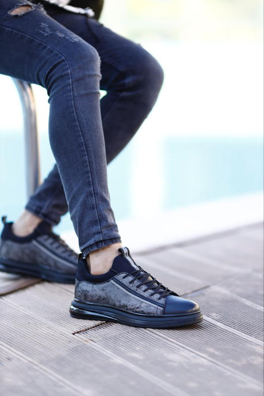 I-Oro Black Lace Up Sneakers