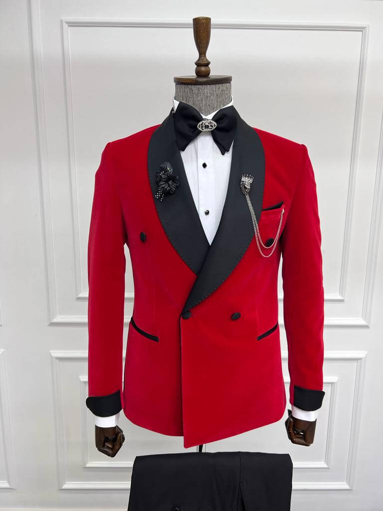 Red Double Breasted Tuxedo – HolloMen