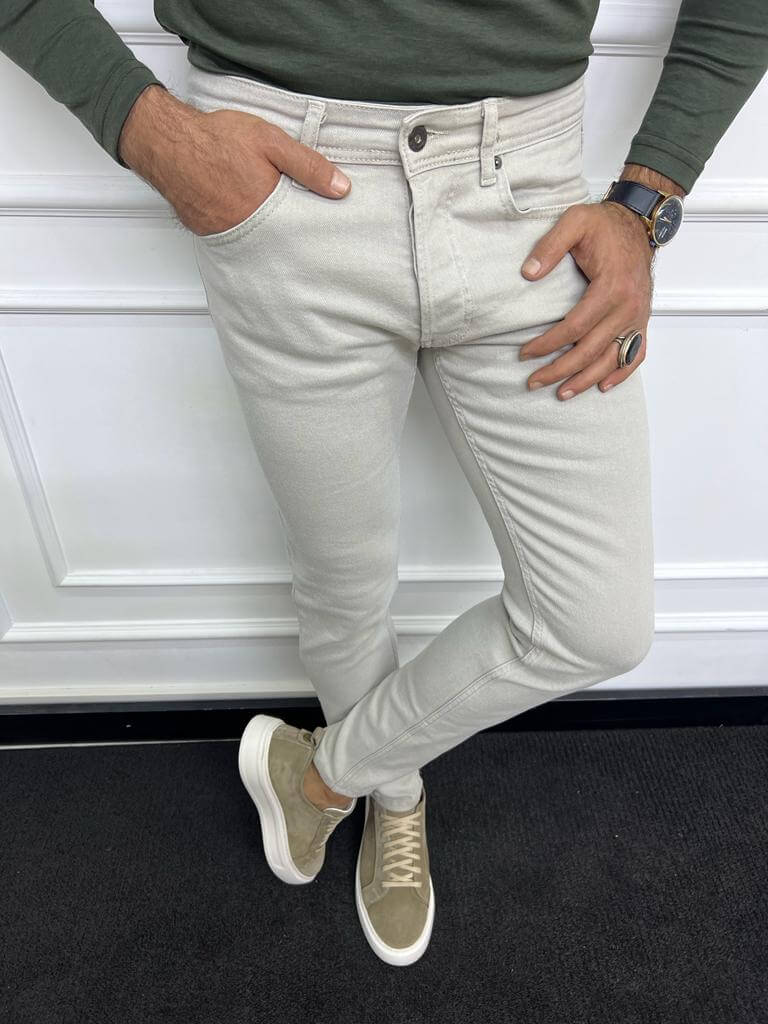 Slim Fit Casual Beige Men s Jeans HolloMen slim-fit-casual-beige-men-s-jeans-hollomen