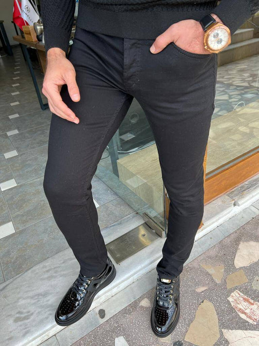 Чорні чоловічі джинси Slim Fit