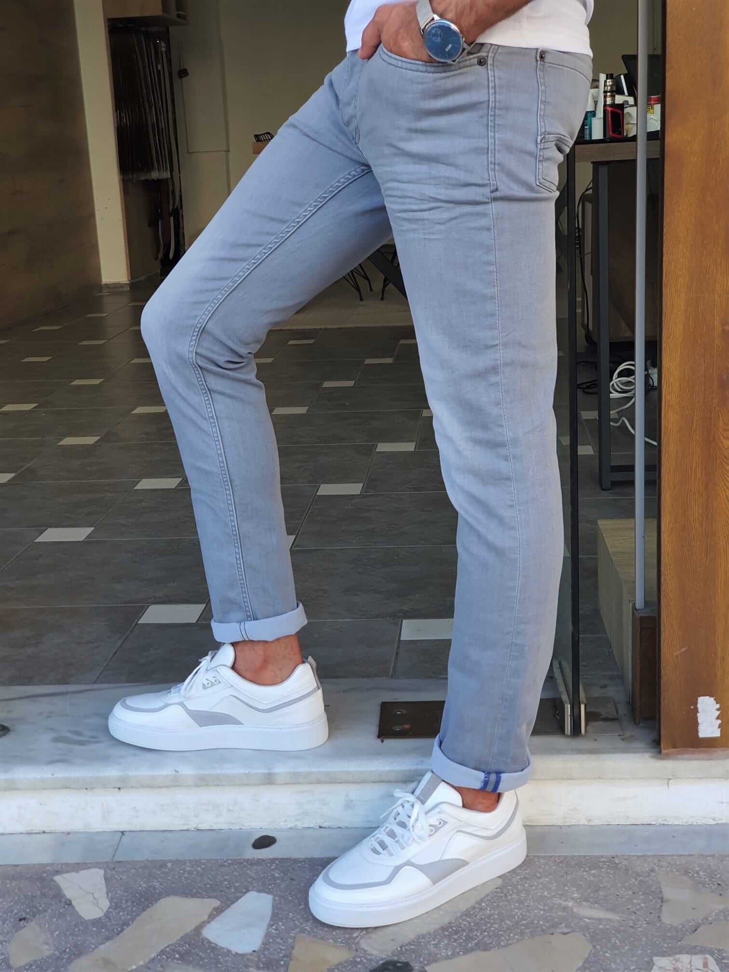 SlimFit Gray Jeans - Hollo Men
