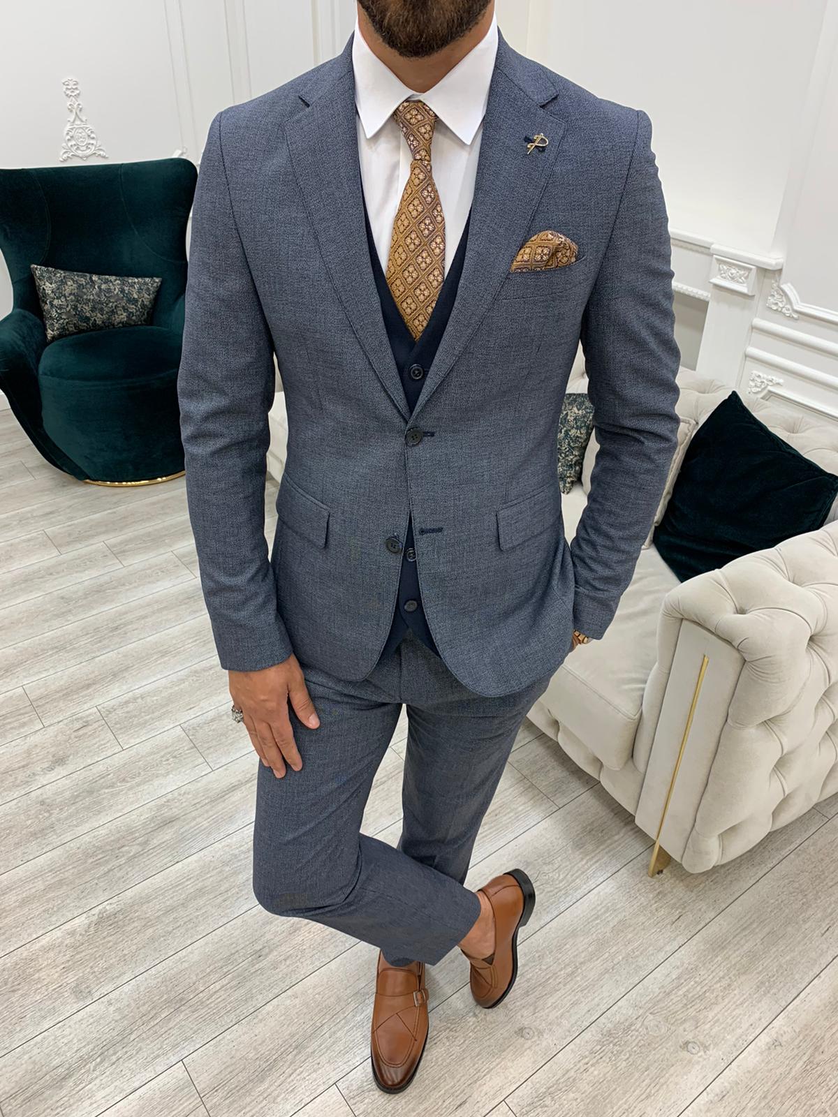 Smoked Navy Blue Suit