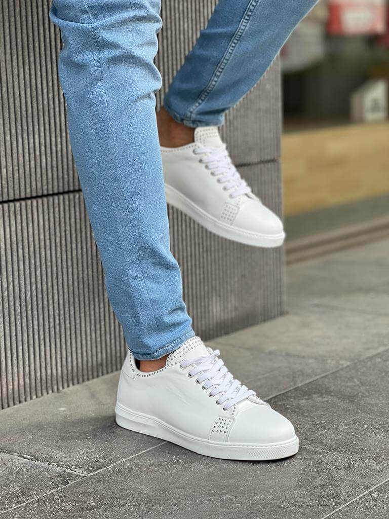Staple White Lace Up Sneakers