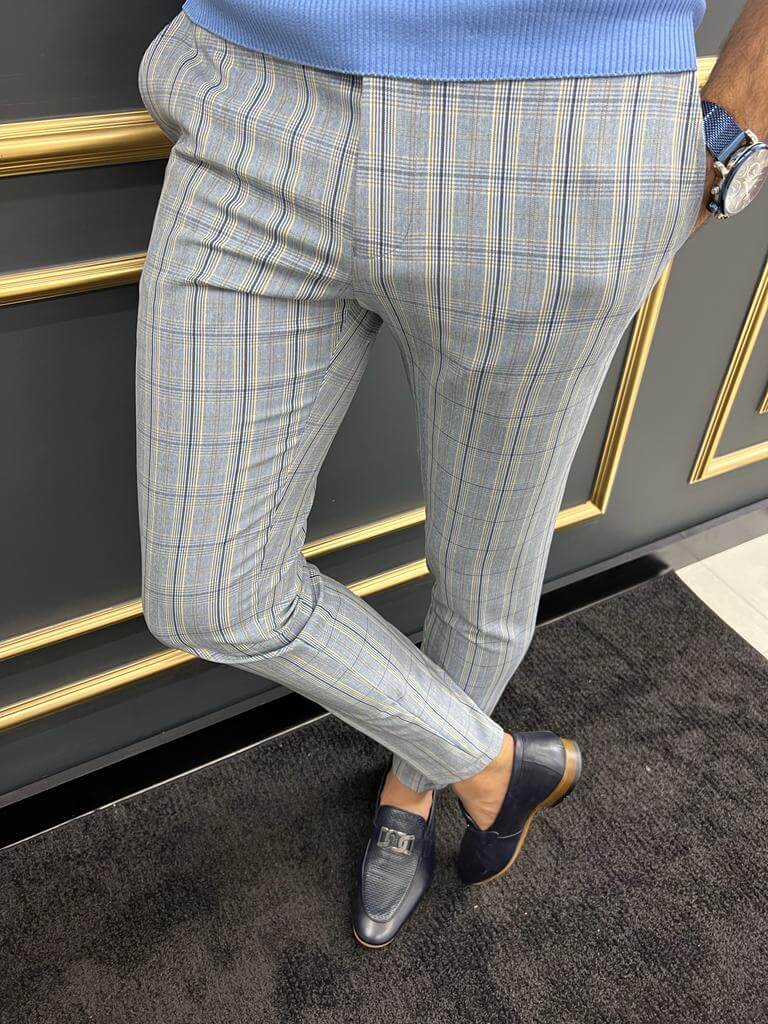 Striped Blue Pants: Stand out in style