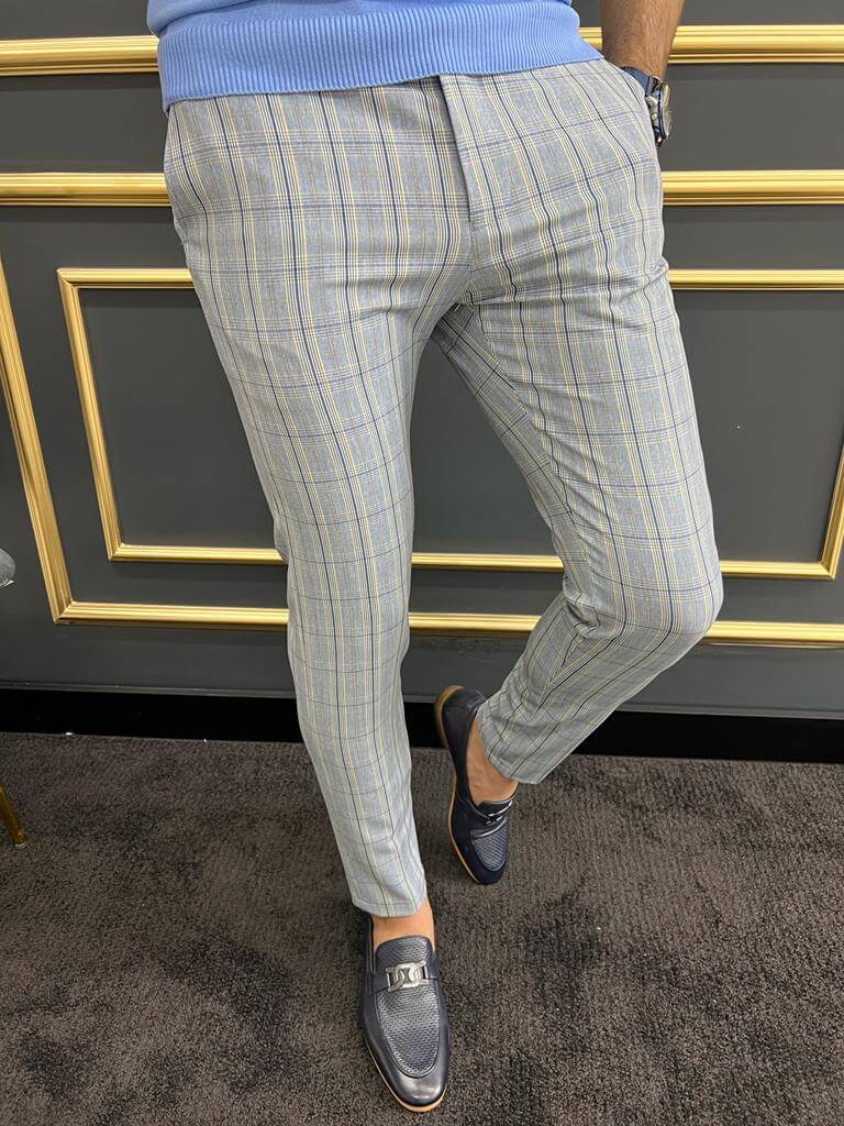 Striped Blue Pants: Stand out in style