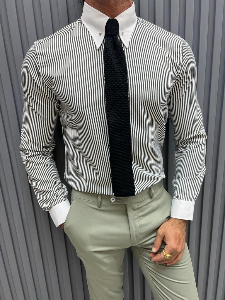 Striped Gray Shirt