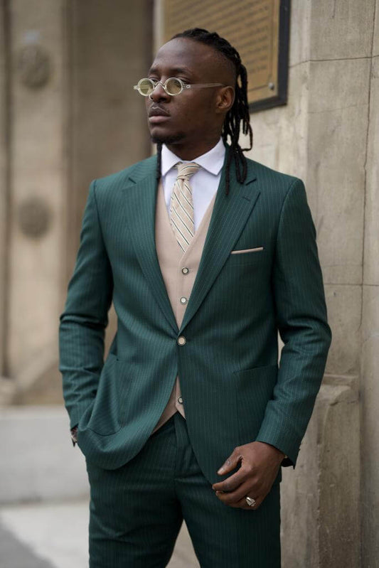 Striped Green Suit